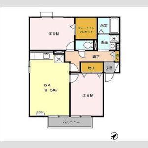 2DK 間取り図