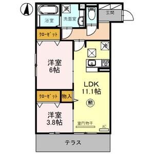 2LDK 間取り図