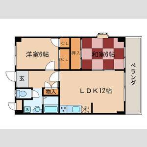 2LDK 間取り図
