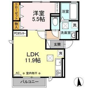 1LDK 間取り図