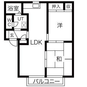2LDK 間取り図
