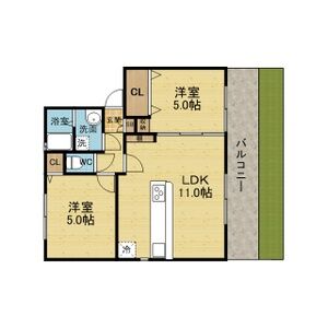 2LDK 間取り図