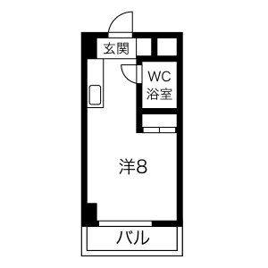ワンルーム 間取り図