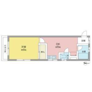 1DK 間取り図