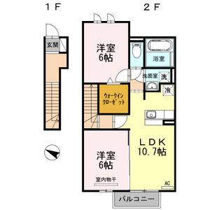 2LDK 間取り図