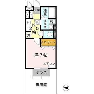 1K 間取り図