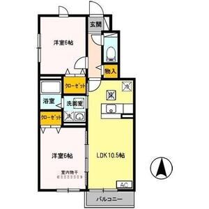 2LDK 間取り図