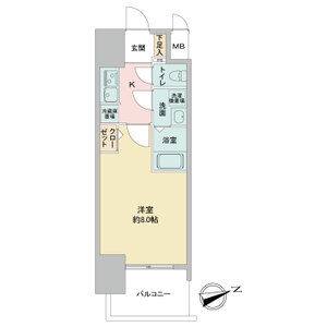 1K 間取り図