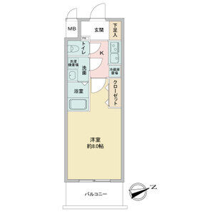 1K 間取り図