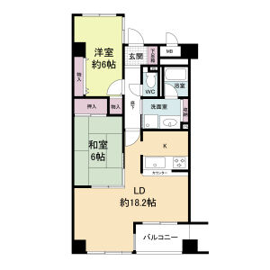 2LDK 間取り図