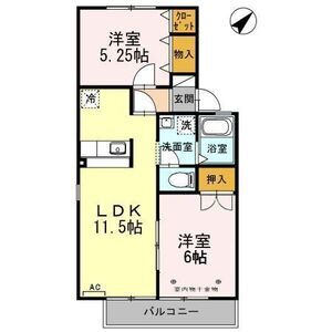 2LDK 間取り図