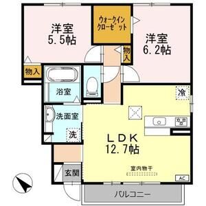 2LDK 間取り図