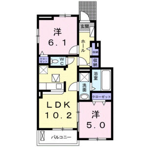 2LDK 間取り図