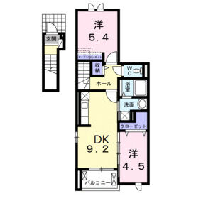 2DK 間取り図