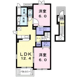2LDK 間取り図