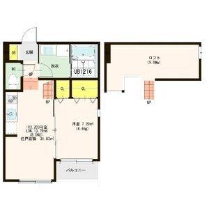 1LDK 間取り図