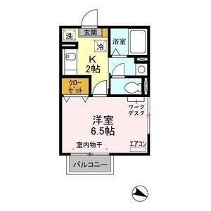 1K 間取り図