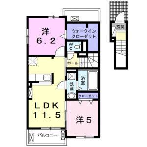 2LDK 間取り図