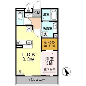 1LDK 間取り図