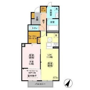 1LDK 間取り図