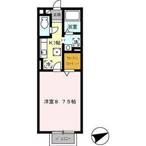1K 間取り図