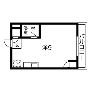 ワンルーム 間取り図