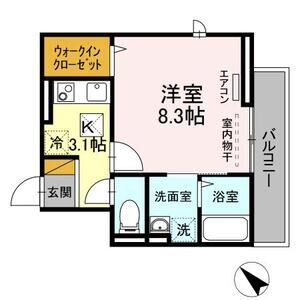 1K 間取り図