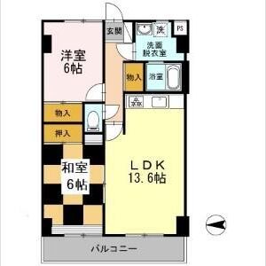 2LDK 間取り図