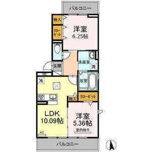 2LDK 間取り図