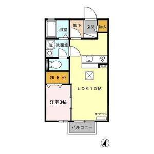 1LDK 間取り図