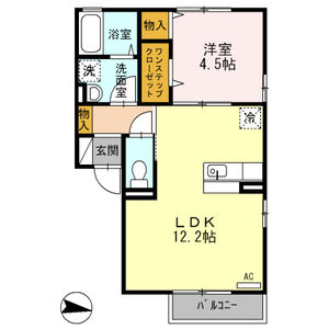 1LDK 間取り図