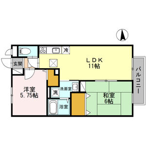 2LDK 間取り図