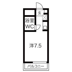 ワンルーム 間取り図