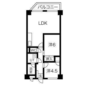 2LDK 間取り図