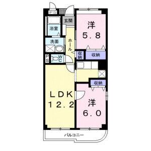 2LDK 間取り図