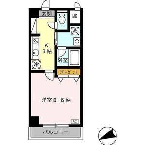 1K 間取り図