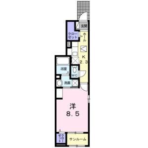 1K 間取り図