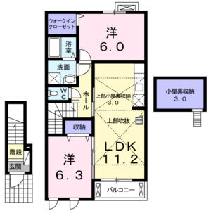 2LDK 間取り図