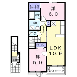 2LDK 間取り図