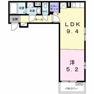 1LDK 間取り図