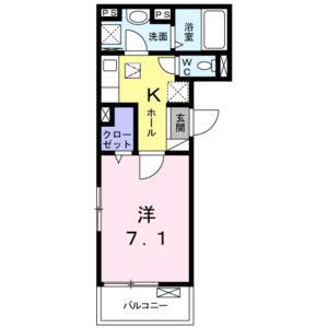 1K 間取り図