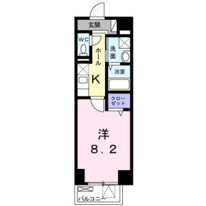 1K 間取り図