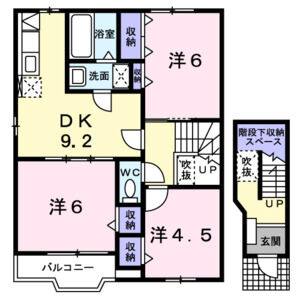 3DK 間取り図