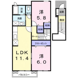 2LDK 間取り図