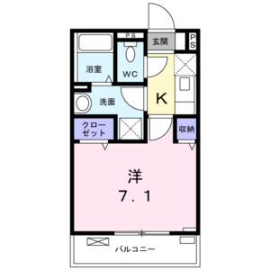 1K 間取り図