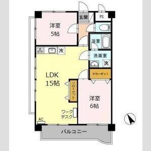 2LDK 間取り図