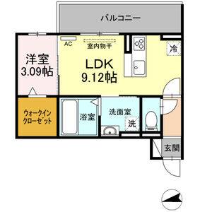 1LDK 間取り図