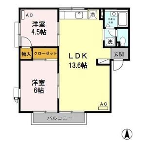 2LDK 間取り図