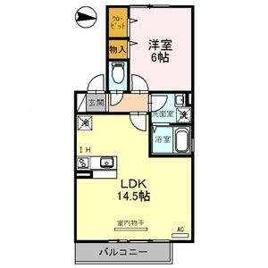 1LDK 間取り図