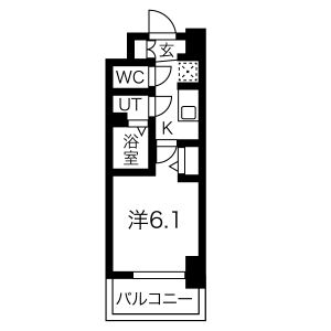 1K 間取り図